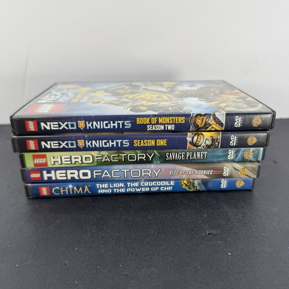 Other - LEGO DVD Lot Nexo Knights Seasons 1 & 2 Hero Factory Chima 5 DVDs Warner Bros